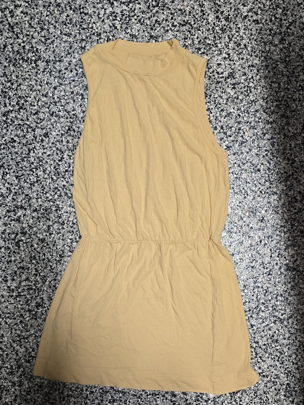 Sleeveless Mini Dress in Light Tan